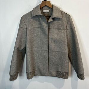 Philosophy di Alberta Ferretti Women's Gray Wool Blend Cropped Jacket M